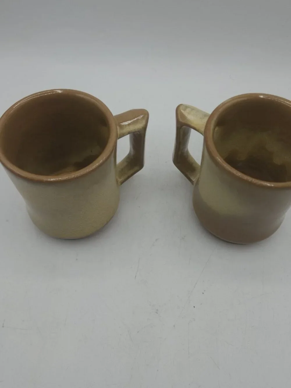 Set of 2 Plainsman, Gold by Frankoma Pottery, Earthenware Mugs